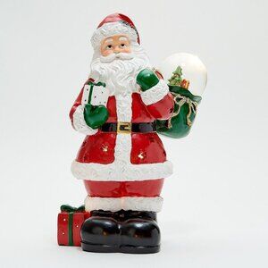 Lightscapes Illuminated Santa with Real Snow Globe - Traditional Santa H227523 -